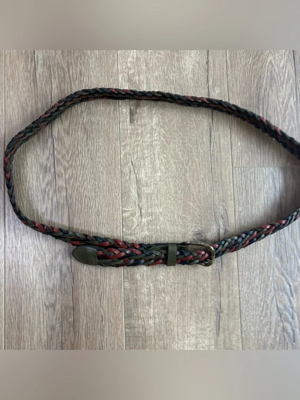 Argentina Leather Belt Men’s Size XL Tri Color Braided